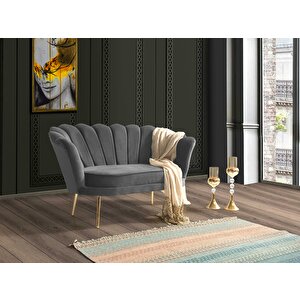 İnci Gri Çay Seti İkili Koltuk (salon,balkon,cafe,ofis)