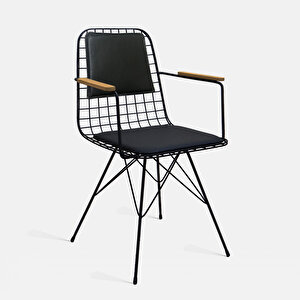 Thei̇a Pi̇ 70x70cm Masa Mermer Desenli̇ + 2 Adet Starleg Kolçakli Sandalye