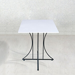 Thei̇a Pi̇ 60x60cm Masa Beyaz Renk + 2 Adet Starleg Kolçakli Sandalye