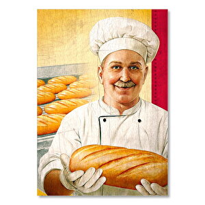 Fırında Taze Ekmek Görseli   Ahşap Mdf Tablo 25x35 cm