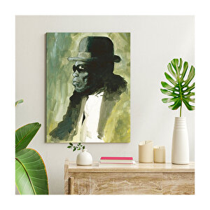John Lee Hooper Suluboya Portre    Ahşap Mdf Tablo 35x50 cm