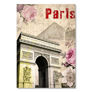 Paris Şehir Kapısı Görseli   Ahşap Mdf Tablo 25x35 cm
