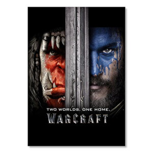 Warcraft İki Dünya Bir Ev  Ahşap Mdf Tablo 25x35 cm