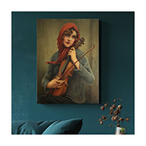 François Martin Kavel Fransa  Catherine La Rose Kemancı     Ahşap Mdf Tablo 50x70 cm