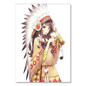 Cherokee Anime Kızı Görseli  Ahşap Mdf Tablo 35x50 cm