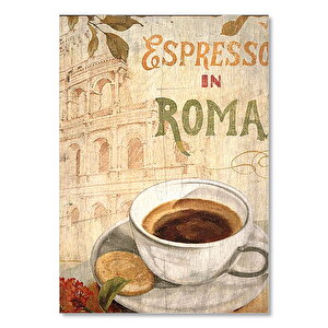 Romada Espresso Kahve Görseli  Ahşap Mdf Tablo 25x35 cm