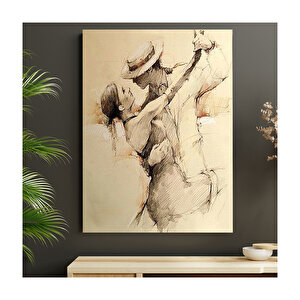 Latin Dans Eden Çift  Ahşap Mdf Tablo 50x70 cm