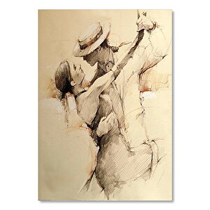 Latin Dans Eden Çift   Ahşap Mdf Tablo 25x35 cm