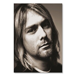 Kurt Cobain Portre Yakın Çekim  Ahşap Mdf Tablo 35x50 cm