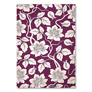 Sarmaşık Beyaz Çiçek Motifi Görseli  Ahşap Mdf Tablo 50x70 cm