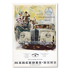 At Üç Tekerlekli Otomobil Ve Mercedes Otomobil Görseli   Ahşap Mdf Tablo 25x35 cm