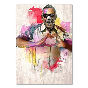 Ray Charles Kalp Görseli   Ahşap Mdf Tablo 25x35 cm