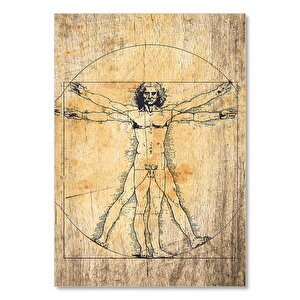 Eski Zeminde Da Vinci Eseri  Ahşap Mdf Tablo 50x70 cm