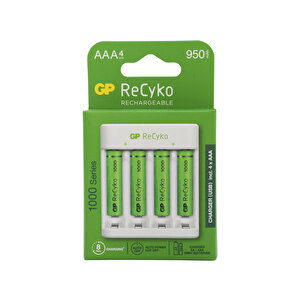 Recyko E411 Usb Aa-aaa Şarj Cihazı   Recyko 1000 Mah Aaa İnce Pil 4lü