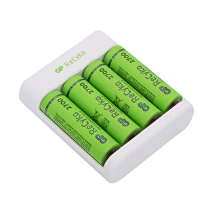 Recyko E411 Usb Aa-aaa Şarj Cihazı ''  Recyko 2700 Mah Aa Kalem Pil 4lü