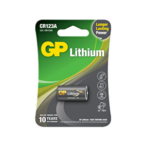Batteries Cr123a Dl123a/cr123a Boy Lityum Pil 3 Volt Tekli Kart