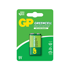 Batteries 1604g Greencell 6f22/1222/9v Pil 9 Volt Tekli Kart