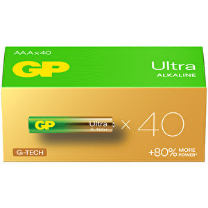 GP Batteries G-TECH Ultra Alkalin İnce LR03 - AAA Boy 1.5V Pil 40'lı Kutu