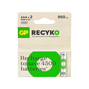 Batteries Recyko 1000 Aaa İnce Kalem Ni-mh Şarjlı Pil 1.2 Volt 2li Kart