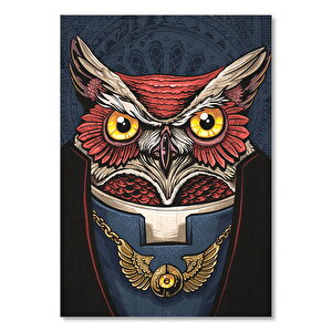 Aristokrat Baykuş  Ahşap Mdf Tablo 50x70 cm