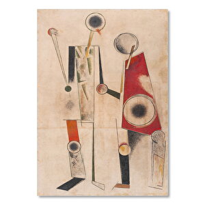 Soyut Resim Tarzı Robot Görseli  Ahşap Mdf Tablo 25x35 cm