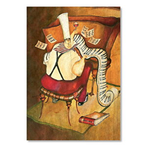 Piyanist Aşçı Görseli  Ahşap Mdf Tablo 50x70 cm