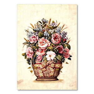 Sepette Pembe Güller Görseli  Ahşap Mdf Tablo 50x70 cm