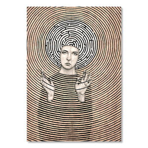 Modern Sanat Kadın Halleri Görseli   Ahşap Mdf Tablo 25x35 cm