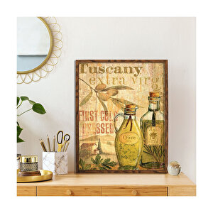 Zeytin Yağı Reklam Görseli  Ahşap Mdf Tablo 35x50 cm