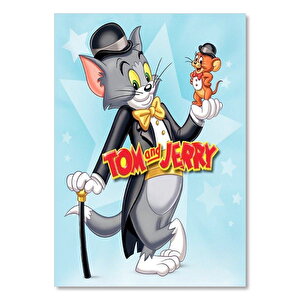 Tom Ve Jerry Afiş  Ahşap Mdf Tablo 35x50 cm