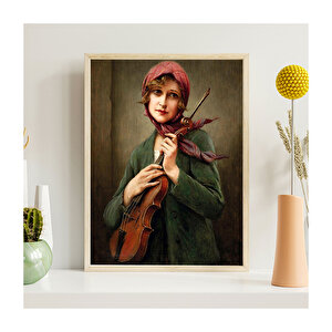 François Martin Kavel Fransa Catherine La Rose Çalışması    Ahşap Mdf Tablo 35x50 cm