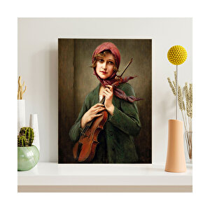 François Martin Kavel Fransa Catherine La Rose Çalışması    Ahşap Mdf Tablo 35x50 cm