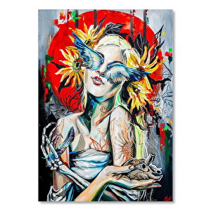 Zodyak Terazi Burcu Gerçeküstü Resim Sanatı    Ahşap Mdf Tablo 35x50 cm