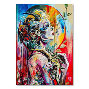 Zodyak Gerçeküstü Resim Oğlak Burcu Görseli    Ahşap Mdf Tablo 35x50 cm