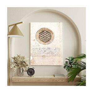 Codex Atlanticus Leonardo Da Vinci    Ahşap Mdf Tablo 35x50 cm