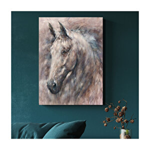 Gir Renkli Atbaşı Çizim Görseli  Ahşap Mdf Tablo 50x70 cm
