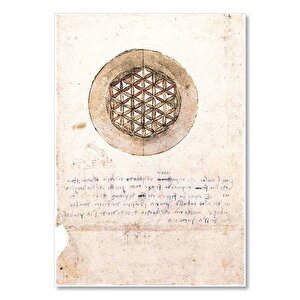 Codex Atlanticus Leonardo Da Vinci   Ahşap Mdf Tablo