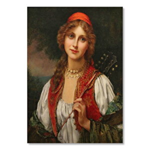 François Martin Kavel Fransa Catherine La Rose Gezgin     Ahşap Mdf Tablo 25x35 cm