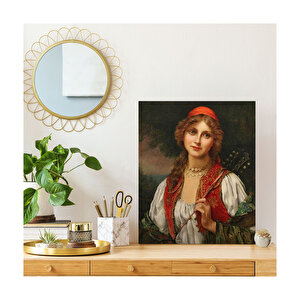 François Martin Kavel Fransa Catherine La Rose Gezgin    Ahşap Mdf Tablo 35x50 cm