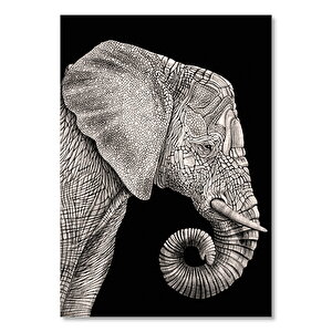 Desenli Fil Görsel  Ahşap Mdf Tablo 50x70 cm