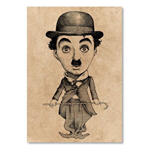 Charlie Chaplin Sb Karikatürize   Ahşap Mdf Tablo 25x35 cm