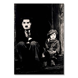 Charlie Chaplin Çocuk Resmi Görseli   Ahşap Mdf Tablo 25x35 cm