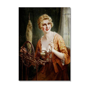 François Martin Kavel Fransa Catherine La Rose İplik Üretimi     Ahşap Mdf Tablo 50x70 cm