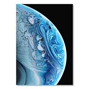 Mavi Figür Soyut Resim Görseli     Ahşap Mdf Tablo 25x35 cm