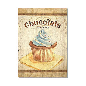 Çikolatalı Oupcakes Afişi Görseli   Ahşap Mdf Tablo 25x35 cm