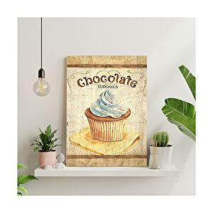 Çikolatalı Oupcakes Afişi Görseli   Ahşap Mdf Tablo 25x35 cm