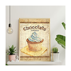 Çikolatalı Oupcakes Afişi Görseli   Ahşap Mdf Tablo 25x35 cm