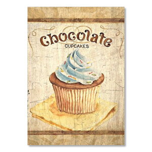 Çikolatalı Oupcakes Afişi Görseli  Ahşap Mdf Tablo 50x70 cm