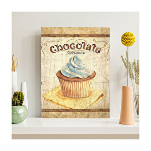 Çikolatalı  Afişi Görseli    Ahşap Mdf Tablo 35x50 cm