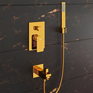 Ankastre Duş Seti Tetra Altın Gold Fau104-g